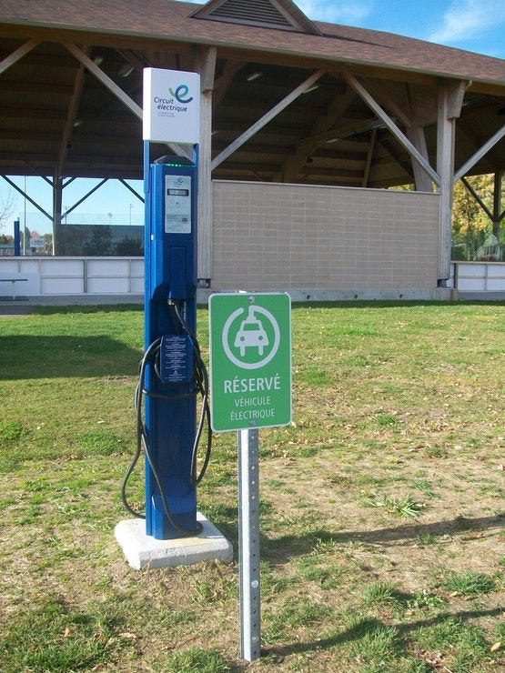 Municipalité of McMasterville charging station