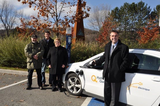 Charging station at Mont-tremblant