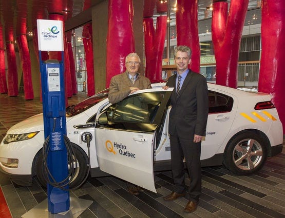 Charging station at the Palais des congrès