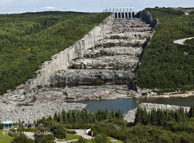 How do you measure up against the giant spillway at the Robert-Bourassa facility?
