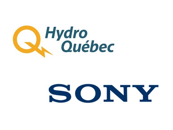 Logos Hydro-Québec and Sony