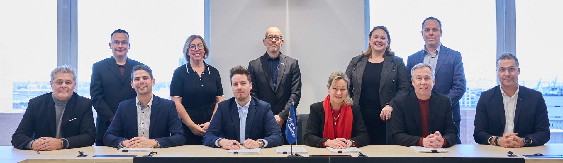 Photos prise lors de la signature du renouvellement de la convention collective du SERHQ