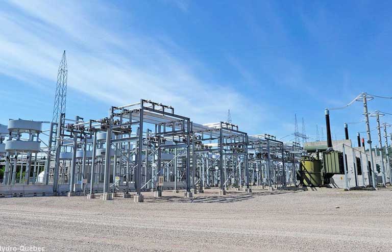 High-voltage Chamouchouane transformer substation in Saguenay–Lac-Saint-Jean