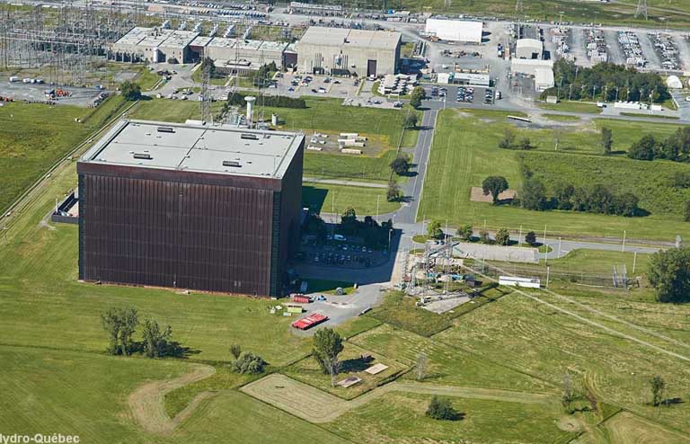 Aerial view of Hydro‑Québec's research insitute, IREQ, in Varennes