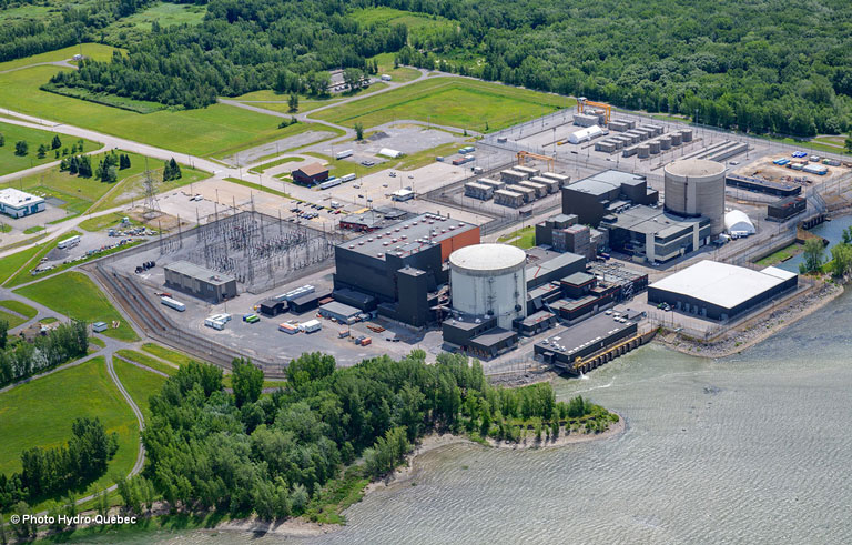 Aerial view of the Gentilly-2 facilities, in Bécancour